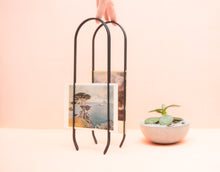 Load image into Gallery viewer, Caliper sustainable modern picture frame. Arch shaped frame, minimal and elegant. Made of recycled steel. Frame and wall display for photographs and art.
